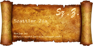 Szattler Zia névjegykártya
